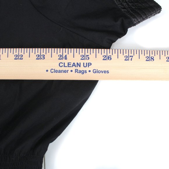 NWT Coogi Black Dress SZ 3X Y2K Hip Hop Cotton Puff Sleeve Snap Front Rhinestone - Picture 7 of 16